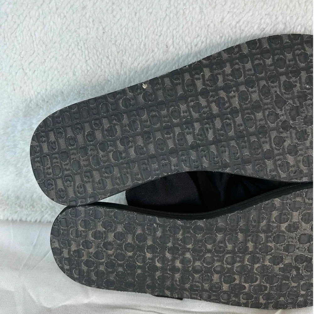 Sanuk Yoga Sling 2 Black Fabric Thong Sandals SWS10001 Womens Size 7